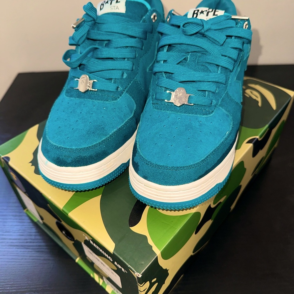 Bapesta Green Suede